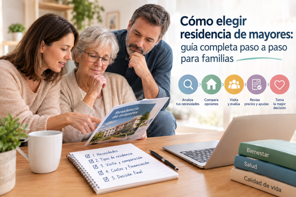Cómo elegir residencia de mayores: guía completa paso a paso para familias Cómo elegir residencia de mayores