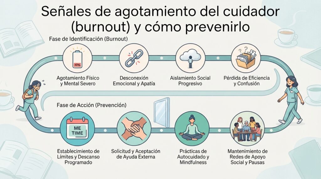 Señales de agotamiento del cuidador y prevención